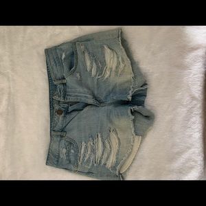 American eagle high-rise festival denim shorts size 12